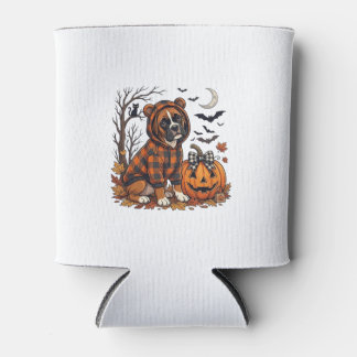 Boxer Hond Geruite Hoodie Halloween Pompoen Vleerm Blikjeskoeler