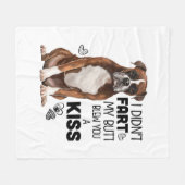 Boxer Hond geschenken Fleece Deken (Voorkant (Horizontaal))