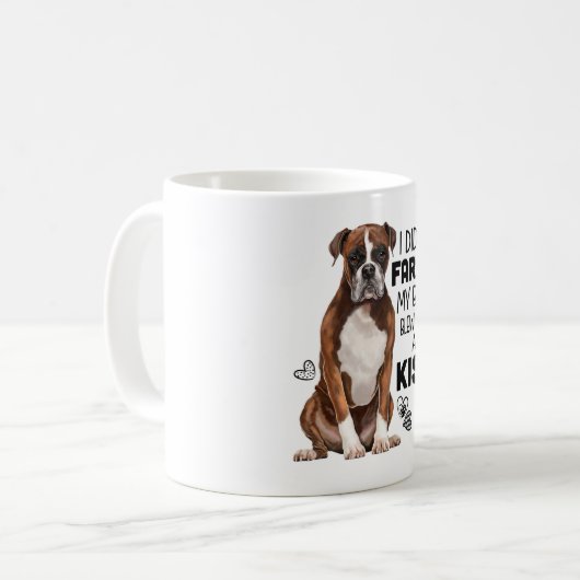 Boxer Hond geschenken Koffiemok (Voorkant links)