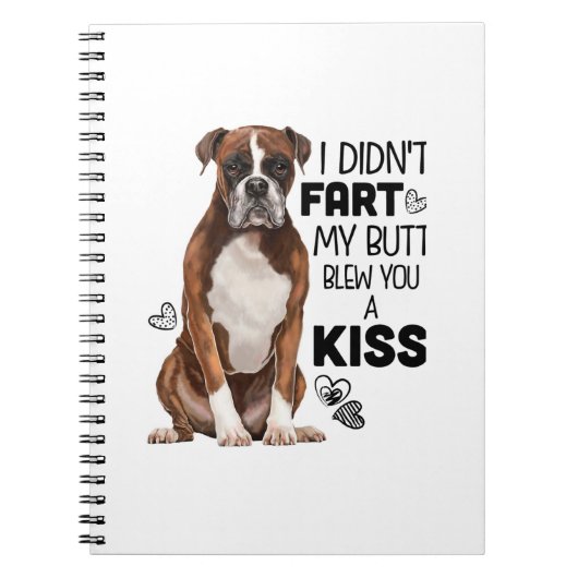 Boxer Hond geschenken Notitieboek (Voorkant)
