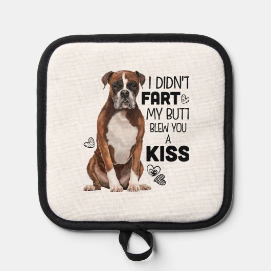Boxer Hond geschenken Pannenlap (Voorkant)