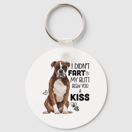 Boxer Hond geschenken Sleutelhanger (Voorkant)