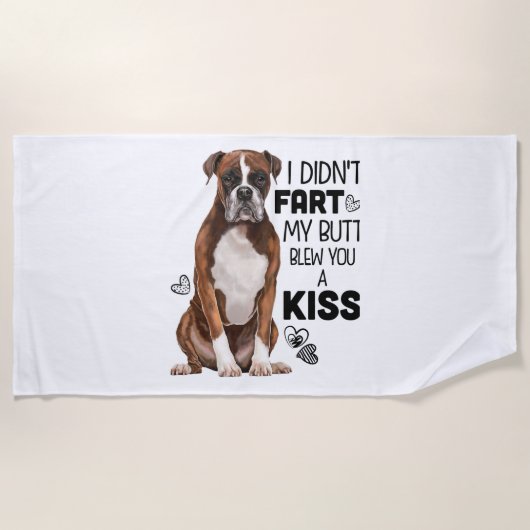 Boxer Hond geschenken Strandlaken (Voorkant)