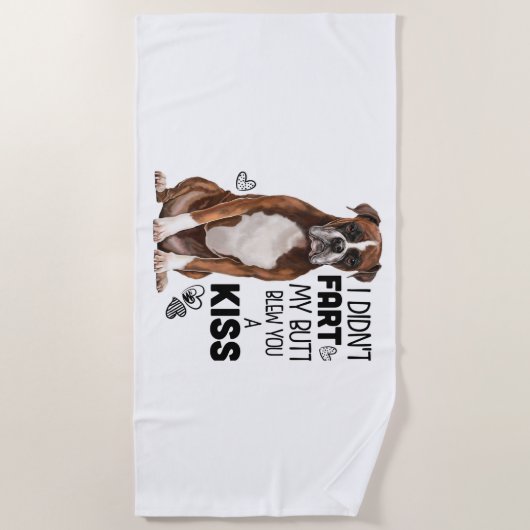 Boxer Hond geschenken Strandlaken (Voorkant)