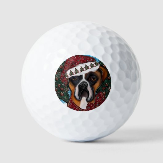 Boxer Hond Golfballen (Voorkant)