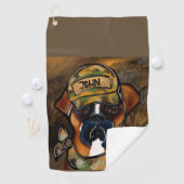 Boxer Hond Golfhanddoek (Insitu)