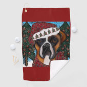 Boxer Hond Golfhanddoek (Insitu)