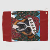 Boxer Hond Golfhanddoek (Horizontaal)