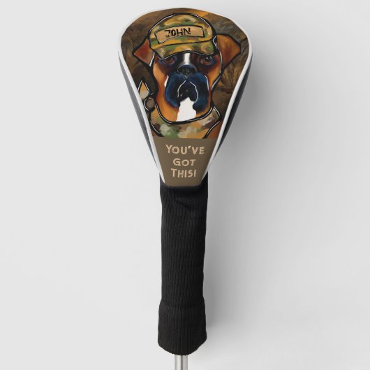 Boxer Hond Golfheadcover (Voorkant)