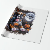 Boxer Hond Halloween Cadeaupapier (Uitgerold)