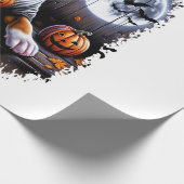 Boxer Hond Halloween Cadeaupapier (Hoek)