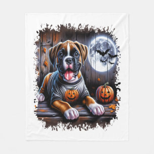 Boxer Hond Halloween Fleece Deken