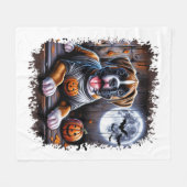 Boxer Hond Halloween Fleece Deken (Voorkant (Horizontaal))