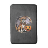 Boxer Hond Halloween Pompoen Sublimatie Badmat (Voorkant Verticaal)