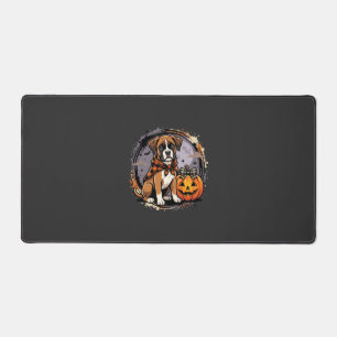 Boxer Hond Halloween Pompoen Sublimatie Bureaumat