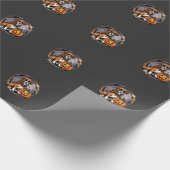 Boxer Hond Halloween Pompoen Sublimatie Cadeaupapier (Hoek)