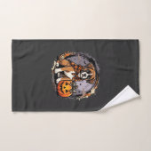 Boxer Hond Halloween Pompoen Sublimatie Handdoek (Handdoek)