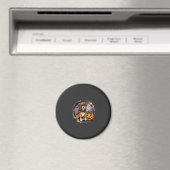 Boxer Hond Halloween Pompoen Sublimatie Magneet (Insitu (Vaatwasser))