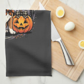 Boxer Hond Halloween Pompoen Sublimatie Theedoek (Quarter Fold)