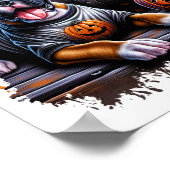 Boxer Hond Halloween Poster (Hoek)