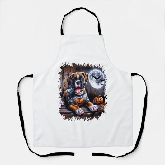 Boxer Hond Halloween Schort (Voorkant)