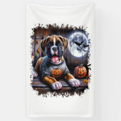 Boxer Hond Halloween Spandoek (Verticaal)