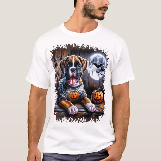 Boxer Hond Halloween T-shirt (Voorkant)