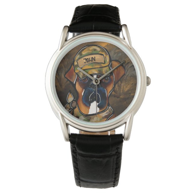 Boxer Hond Horloge (Voorkant)