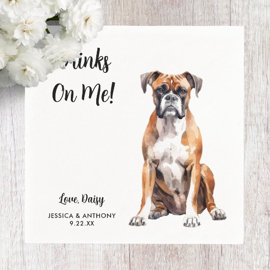 Boxer Hond Huwelijk  Servet