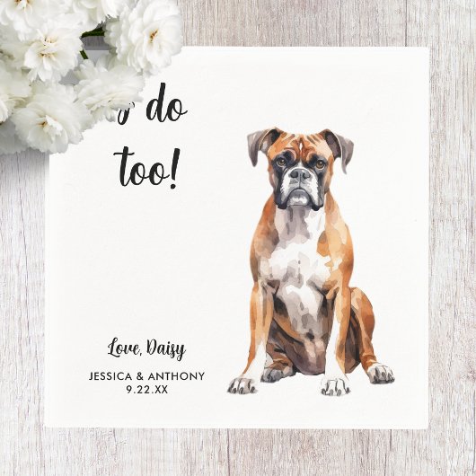 Boxer Hond Huwelijk  Servet