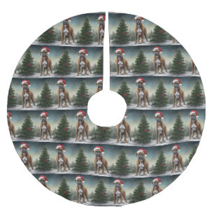 Boxer Hond in Sneeuw Kerstmis Kerstboom Rok