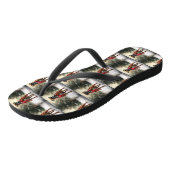 Boxer Hond in Sneeuw Kerstmis Teenslippers (Schuin)