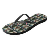 Boxer Hond in Sneeuw Kerstmis Teenslippers (Schuin)