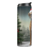Boxer Hond in Sneeuw Kerstmis Thermosbeker (Gedraaid links)
