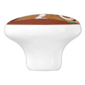 Boxer Hond  Keramische Knop (Zijkant)