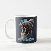 Boxer hond koude neuzen, warme knuffels koffiemok (Links)