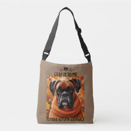 Boxer Hond Laat het aan mij over om de herfst aanb Crossbody Tas