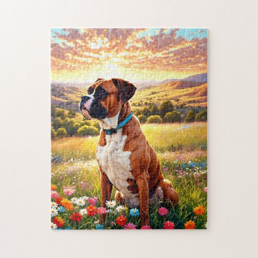 Boxer hond legpuzzel (Verticaal)