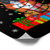 Boxer Hond Lelijke Kerstverlichting Santa Hat Boxe Poster (Hoek)