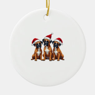 Boxer Hond Lelijke Trui Kerst Licht Kerstmis Pyjam Keramisch Ornament