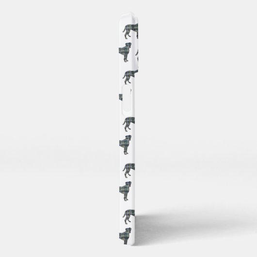 Boxer hond Leuke Silhouet Grid Wit iPhone Hoesje (Rechterkant)