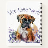 Boxer Hond Mam Bloemen Notitieboek (Achterkant)
