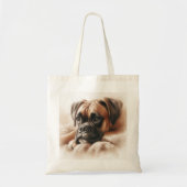 Boxer Hond: Meester van Chillen & Expert Knuffelaa Tote Bag (Voorkant)