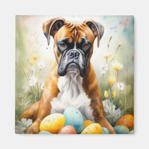 Boxer Hond met Pasen Eieren Vakantie Magneet
