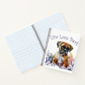Boxer Hond Moeder Bloem Notitieboek (Binnen)