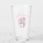 Boxer Hond Moeder in Roze Glas (Achterkant)
