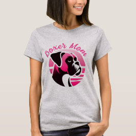 Boxer Hond Moeder in Roze T-shirt