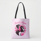 Boxer Hond Moeder in Roze Tote Bag (Voorkant)