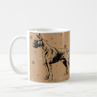 Boxer Hond Mok Modern Geometrische Boxer Illustrat
