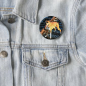 Boxer-hond op Railroad Track Button (In situ)